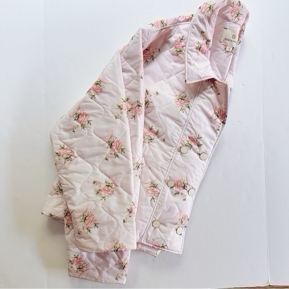 MAKE OFFER Rentrayage Melba Roses Floral Quilted Bomber Jacket - Picture 8 of 11